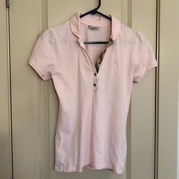 Burberry light pink polo top - Picture 1 of 4
